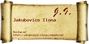 Jakubovics Ilona névjegykártya
